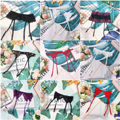 杂款 X342 新品 杂色网纱蕾丝性感半透吊袜带COS写真主播夜店配饰