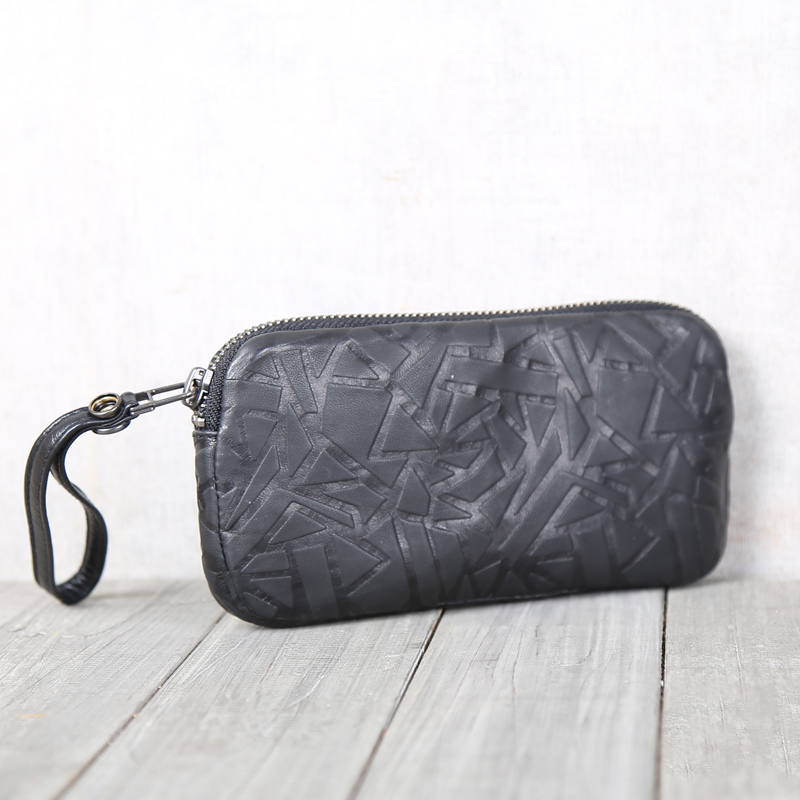 原创深山九处绵羊皮情侣款手机包