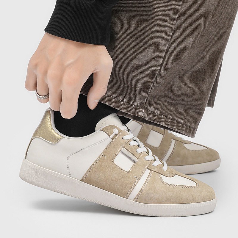 德训鞋男款2026新款春季平底复古经典板鞋高级感阿甘运动休闲鞋子