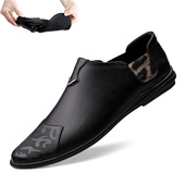 男鞋 英伦小皮鞋 休闲百搭青年潮鞋 小码 男真皮软底驾车豆豆鞋 韩版