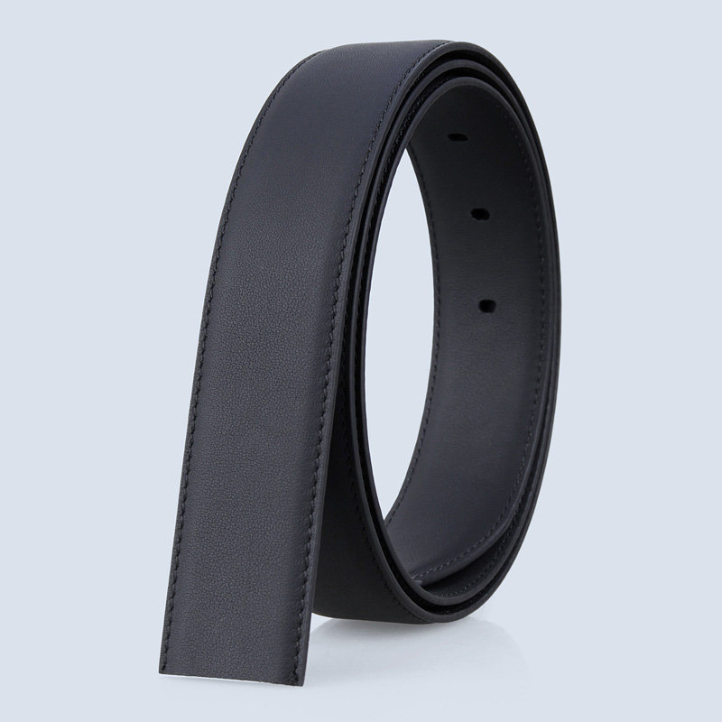 无头皮带男真皮针扣头层纯牛皮条打孔 无扣腰带皮带不带头 椭圆孔