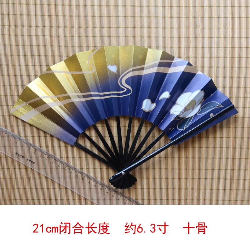 瑕疵品处理原神神里绫华cos扇子双面金色底印刷6.3寸动漫周边定制