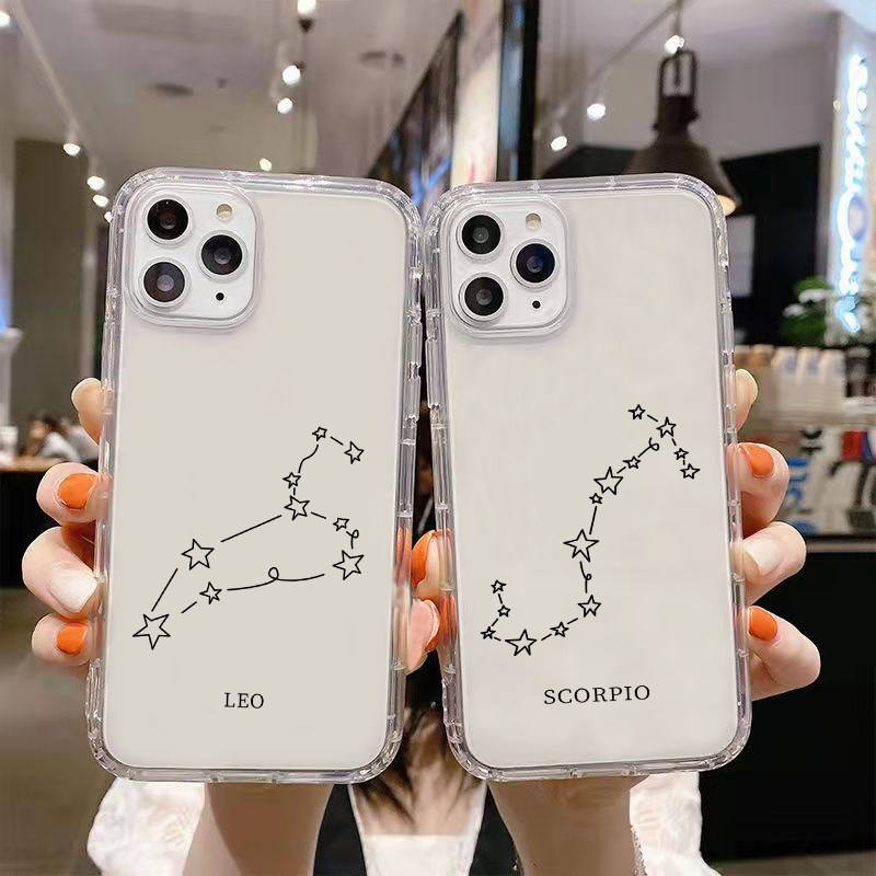 小众星座透明软胶手机壳适用iPhone13promax苹果11华为P40小米12X