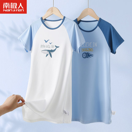 男童睡袍割包皮术后专用衣服冰丝莫代尔睡衣男孩居家睡裙家居服