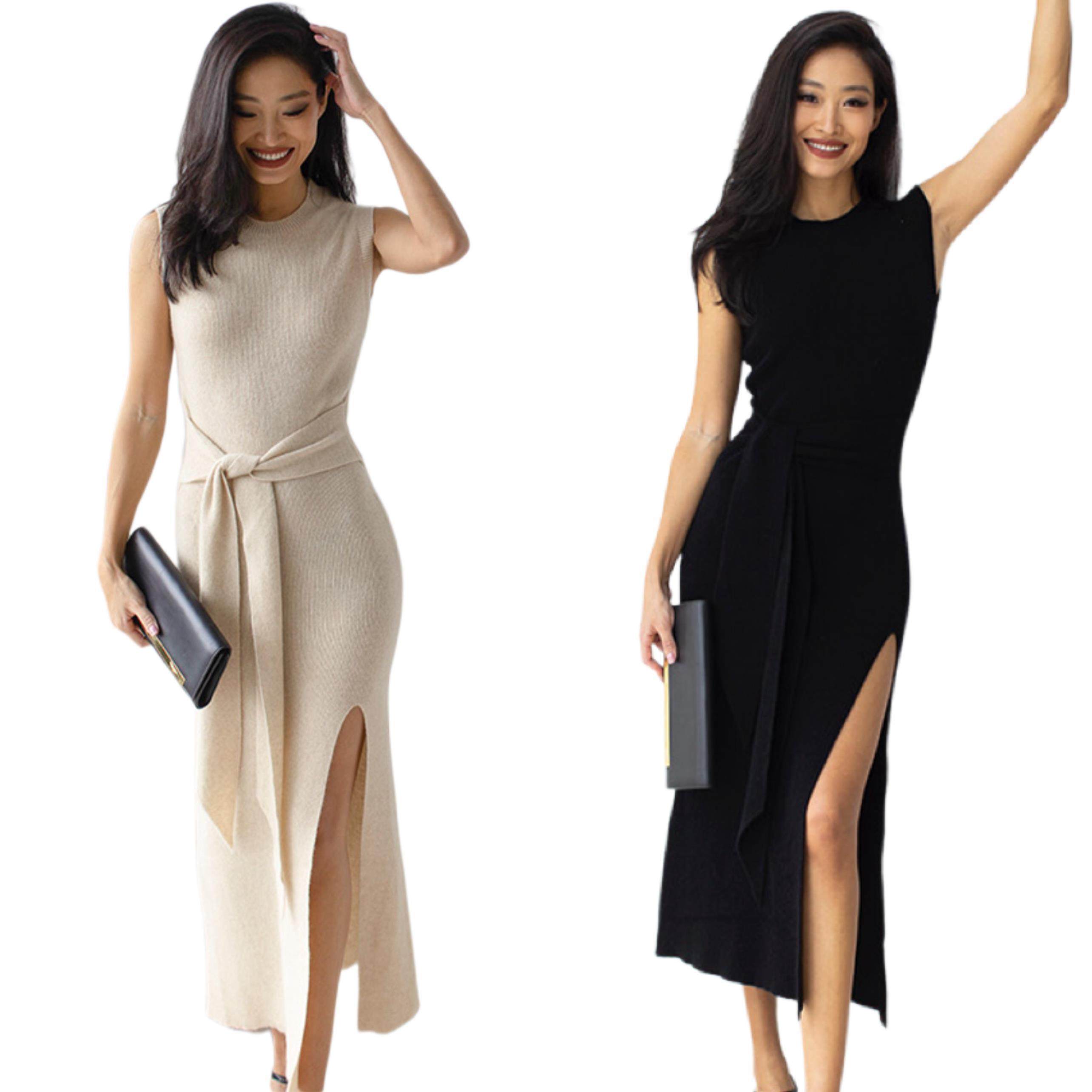 山羊绒绑带连衣裙瑞典CG 单穿打底charlotta gandolfo