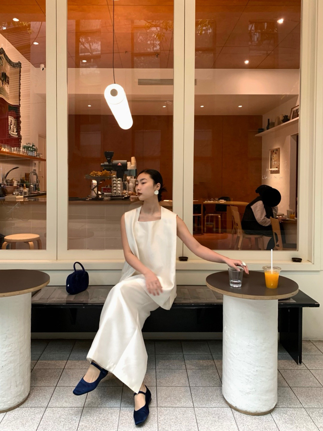 TOSHAA丝毛混纺修身半裙黑白优雅高级 设计师品牌集合