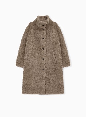 长款羊毛大衣 慵懒风冬季保暖气质外套 秋冬CONCISE WHITE