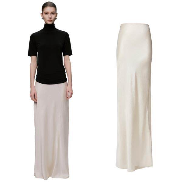 立裁垂感亮闪长半裙洛杉矶CORA&WYNN