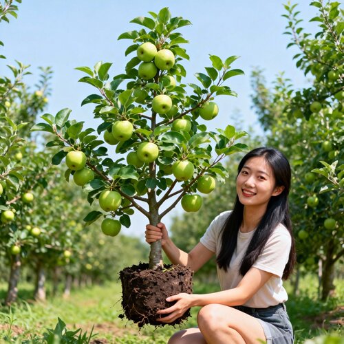 瑞雪苹果树果苗嫁接苗庭院大树南方种植北方耐寒当年结果矮化活苗