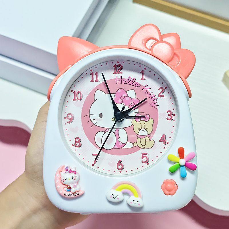 凯蒂猫桌面闹钟起床台钟叫醒闹铃时钟电池款经典hellokitty开学季