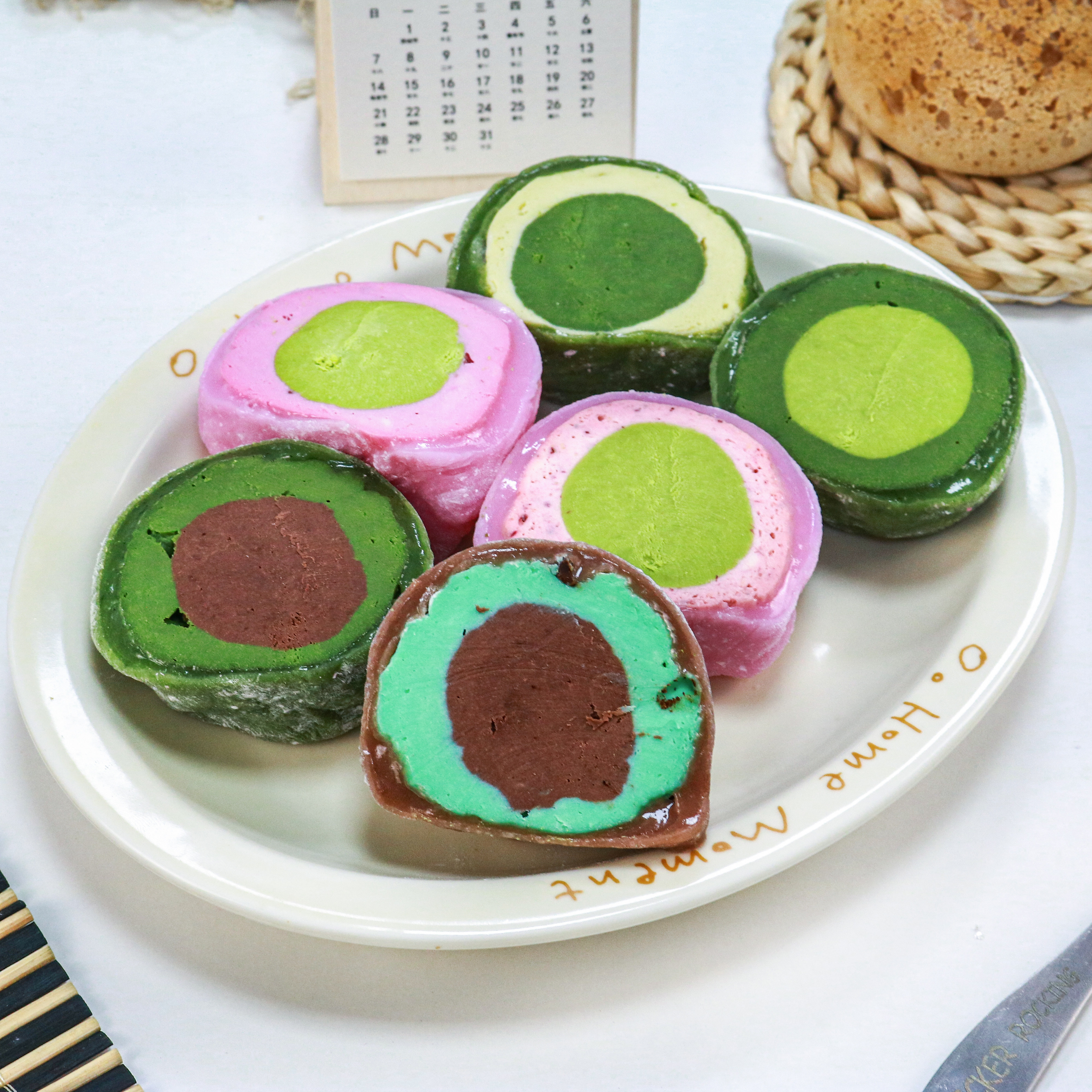 焙夫熊猫 糯叽叽薄荷黑巧/茉莉抹茶/树莓开心果团子雪媚娘甜品