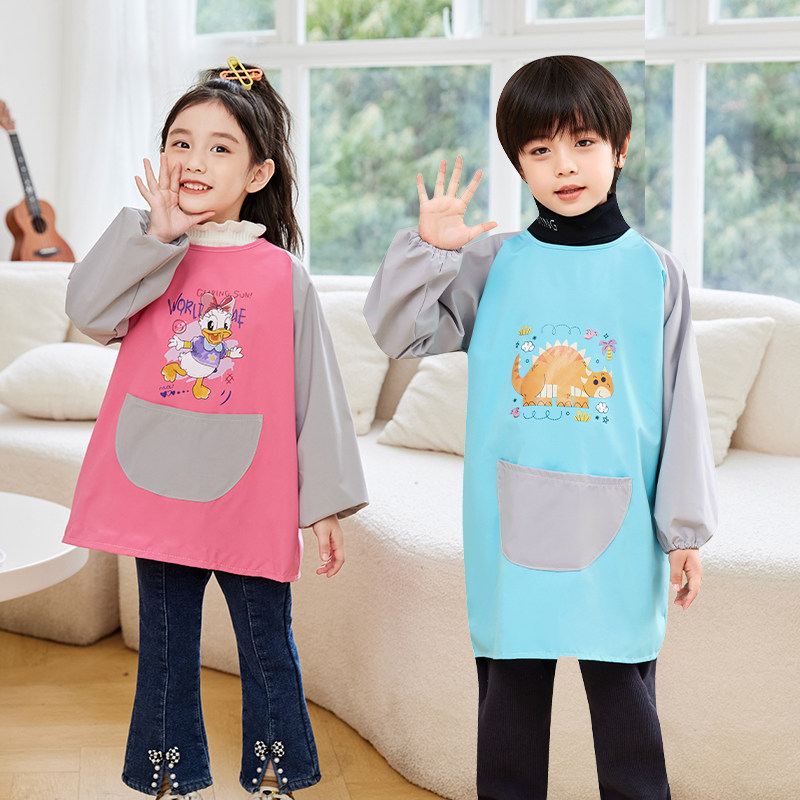 儿童幼儿园美术画画防水反穿衣长袖罩衣宝宝吃饭围兜耐脏男女护衣,童装/婴儿装/亲子装,反穿衣/罩衣,淘宝优惠券,粉丝福利购,淘宝优惠卷