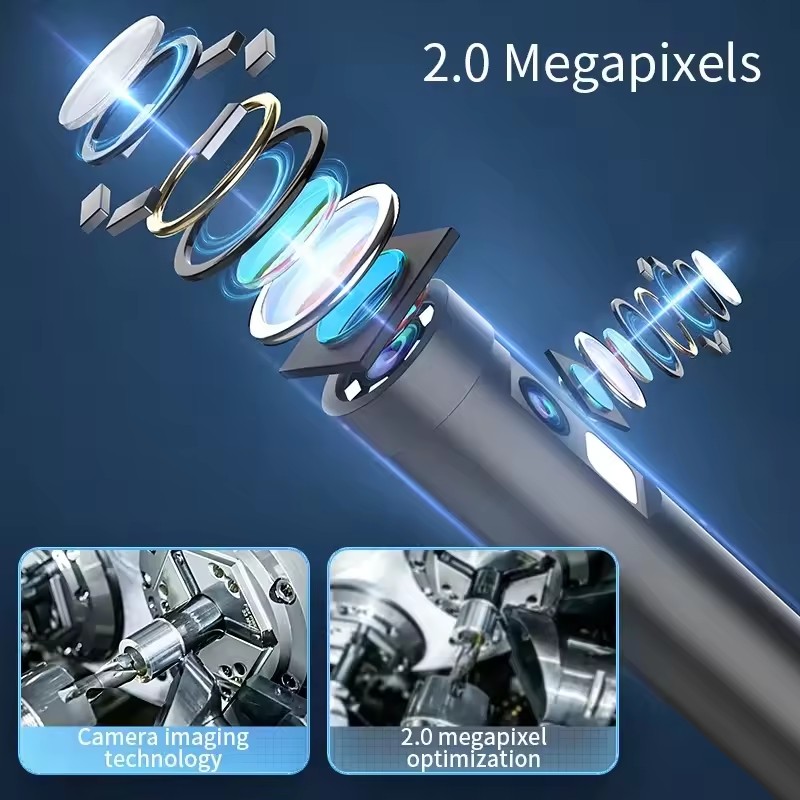 8mm 3in1 Piping Endoscope Type C Flexible Inspection Camera