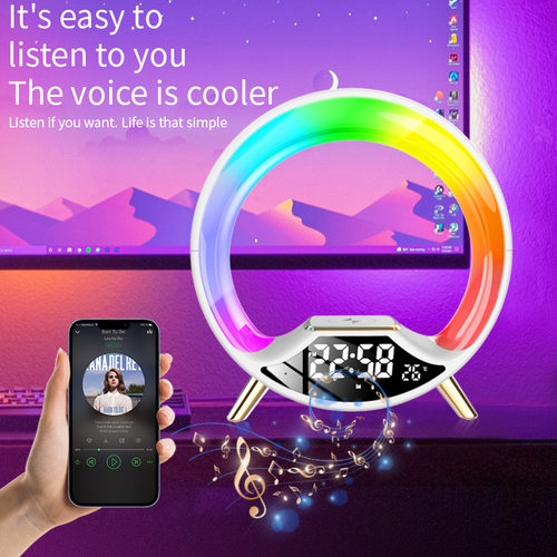 Multi Function Wireless Charger LED Desk Lamps RGB Atmospher