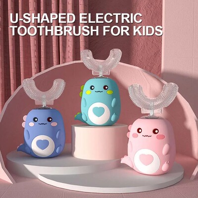 Electric Tooth Brush Waterproof Sonic U-Shaped for Kid