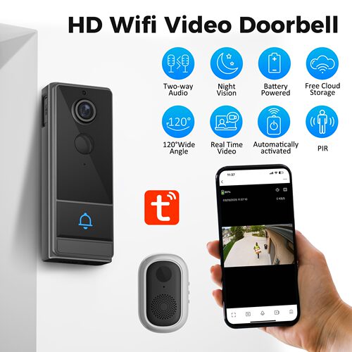Smart Video Doorbell PIR 720P tuya wifi  Doorbell Camera