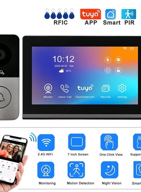 WiFi Video Intercom 1080P Doorbell Camera Tuya Smart Home