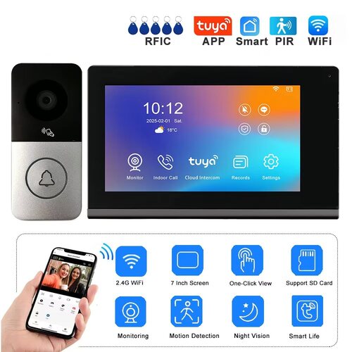 WiFi Video Intercom 1080P Doorbell Camera Tuya Smart Home