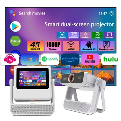 dual  screen Android system supports automatic correction and focusing, home theater projector