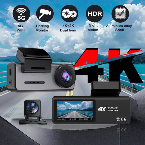 5G WIFI 4K dual len car DVR blackbox parking monitor dashcam