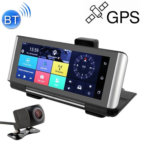 7 inch Car Foldable DVR Rearview Mirror Dual Camera Driving
