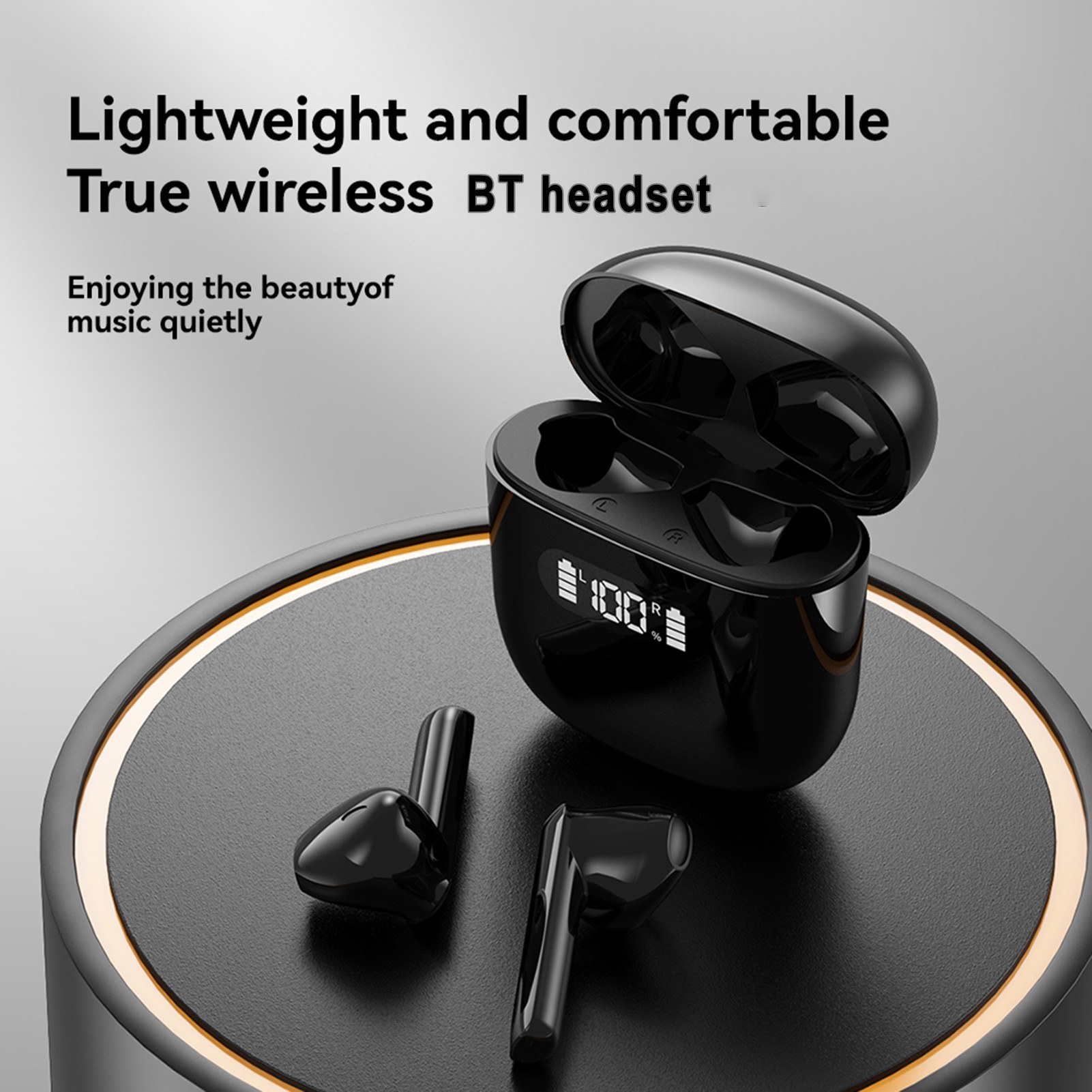 Wireless BT 5.3 Earbuds Earphones LED Display IPX4 Waterproo