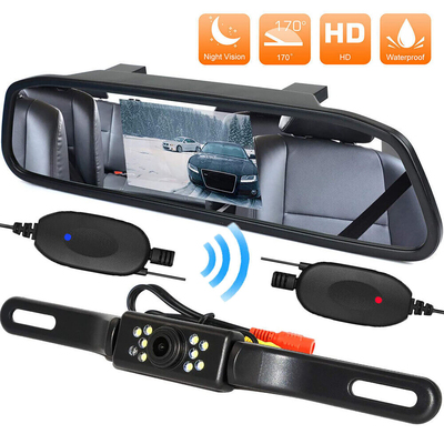 Wireless Backup Camera Kit 4.3 inch Tft Lcd Rear View Mirror