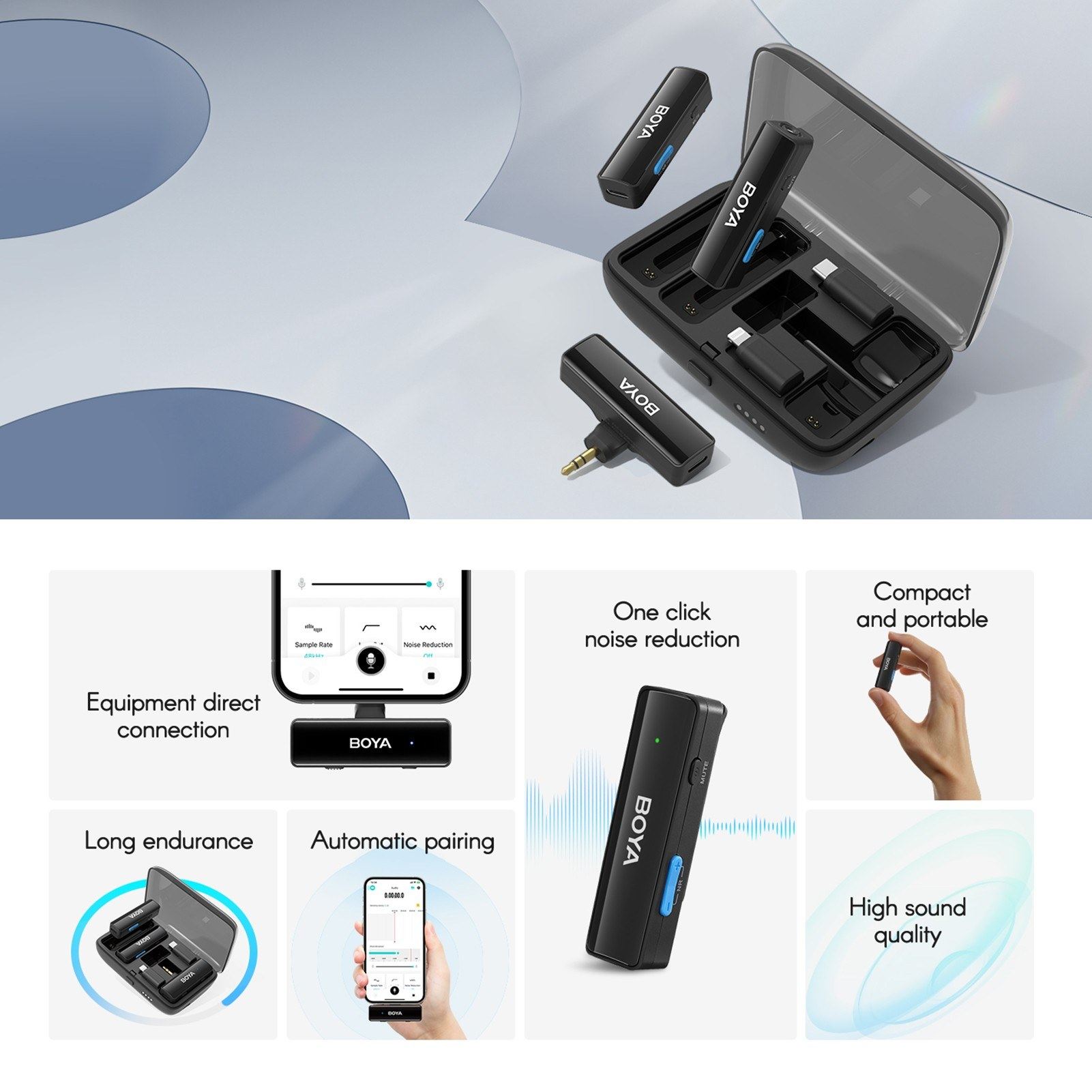 BOYA BOYALINK 2.4GHz Wireless Lavalier Microphone System Cli