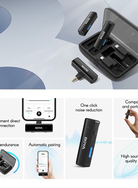 BOYA BOYALINK 2.4GHz Wireless Lavalier Microphone System Cli