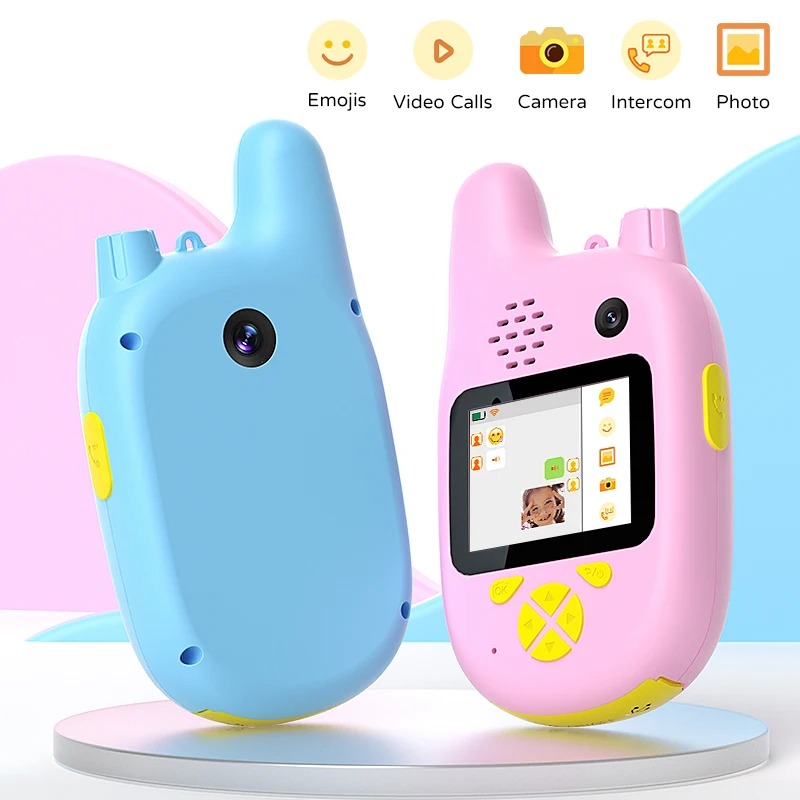 2PCS Video Children's Walkie Talkie 2.0'' Screen Dual Camera
