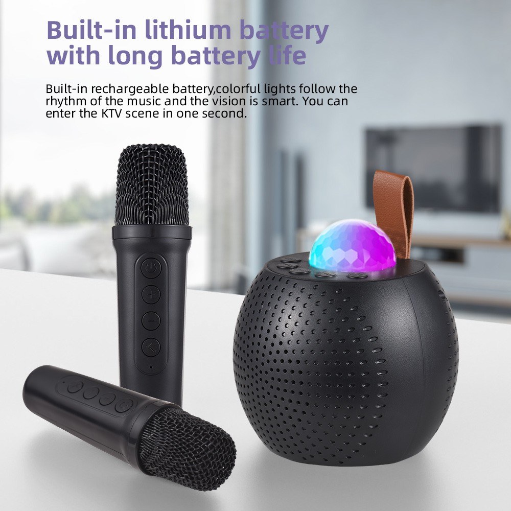 Z1 Compact Karaoke Machine: Dual-Mic Wireless Speaker Set图片