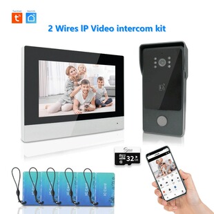 wired Doorbell System Smart 7inch Intercom Video Tuya Wifi