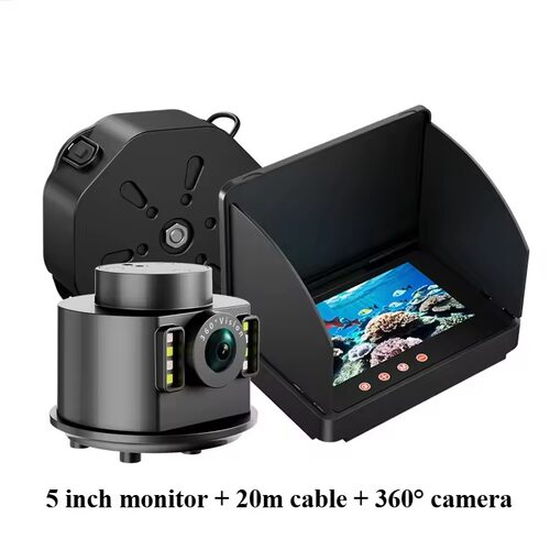 360° Rotating Fish Finder 20M HD Underwater Fishing Camera