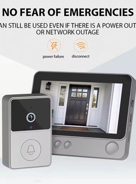 Two Way Audio Intercom Door Monitoring Doorbell Video Camera