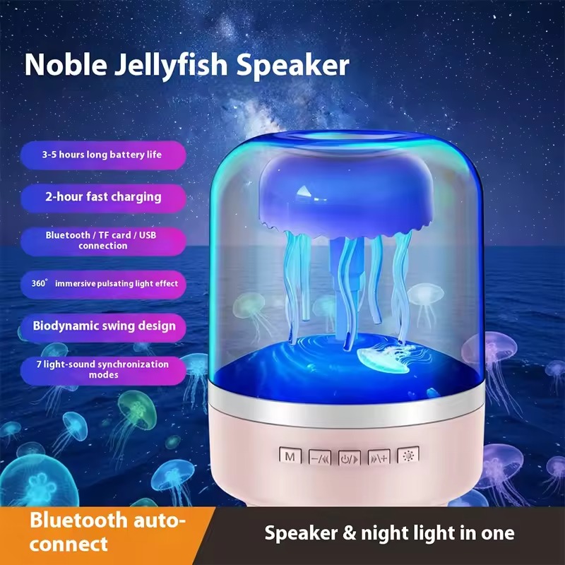 Bluetooth Speakers Outdoor Subwoofer Music Jellyfish Iight