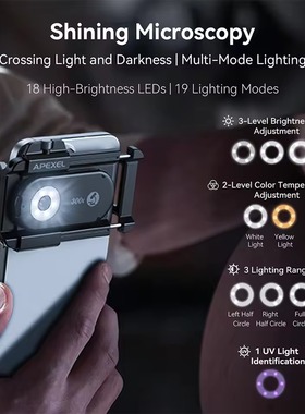 APEXEL Nano Zoom 300X Microscope Lens Mobile Phone Camera