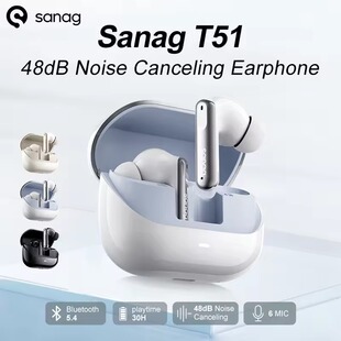 Sanag T51S Noise Canceling Earphone Al Call Noise Reduction
