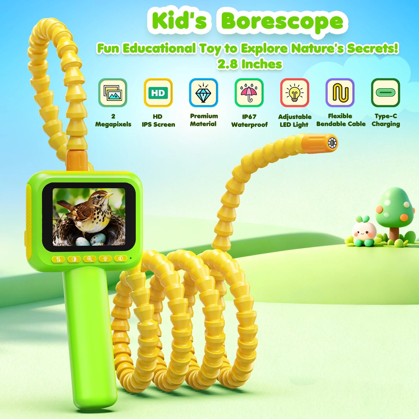 Endoscope for Kid Snake Camera STEM Educational toy