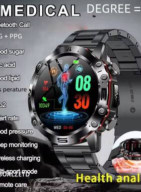 Lipids Uric Acid Blood Glucose Smart Watch ECGPPG Smartwatch