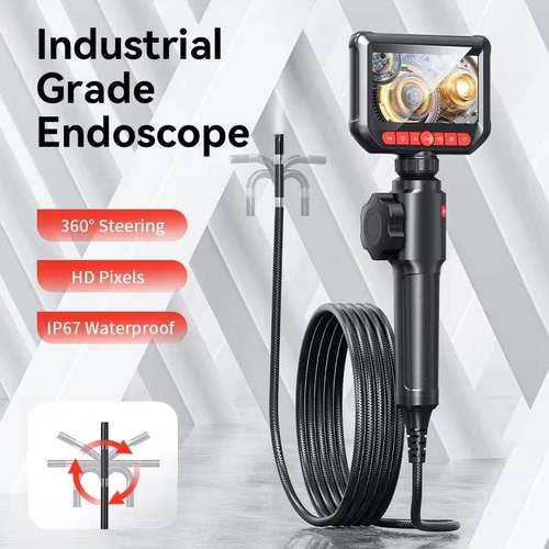 Bi-Directional Borescope Camera Automotive Repair Inspection