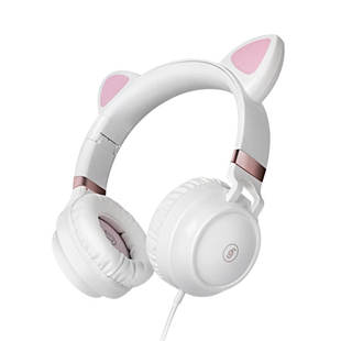 Cat Ear Head-mounted Wired Gaming Headset Dual Stereo Sound