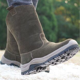 真皮内蒙古羊毛靴特厚羊皮毛一体雪地靴冬季户外防水保暖高筒马靴