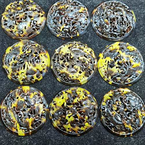 丰一阁精品蝈蝈葫芦镶口配件精雕海鲜平蒙心响簧老谭有机玻璃叫罐