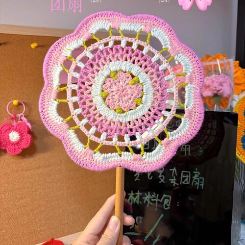 古风团扇手工编织diy材料包