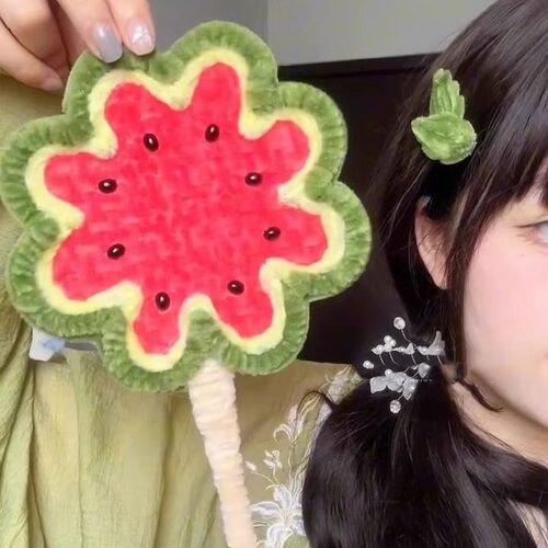 自制夏日氛围创意diy团扇挂件