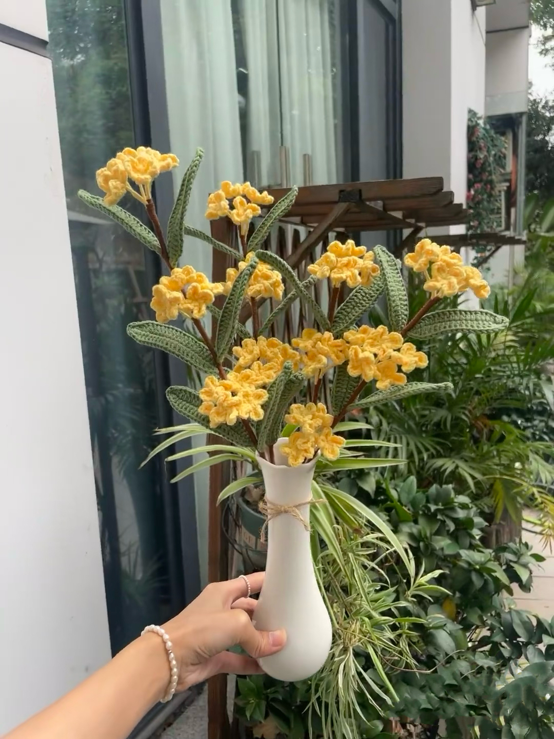 桂花花束手工编织diy材料包