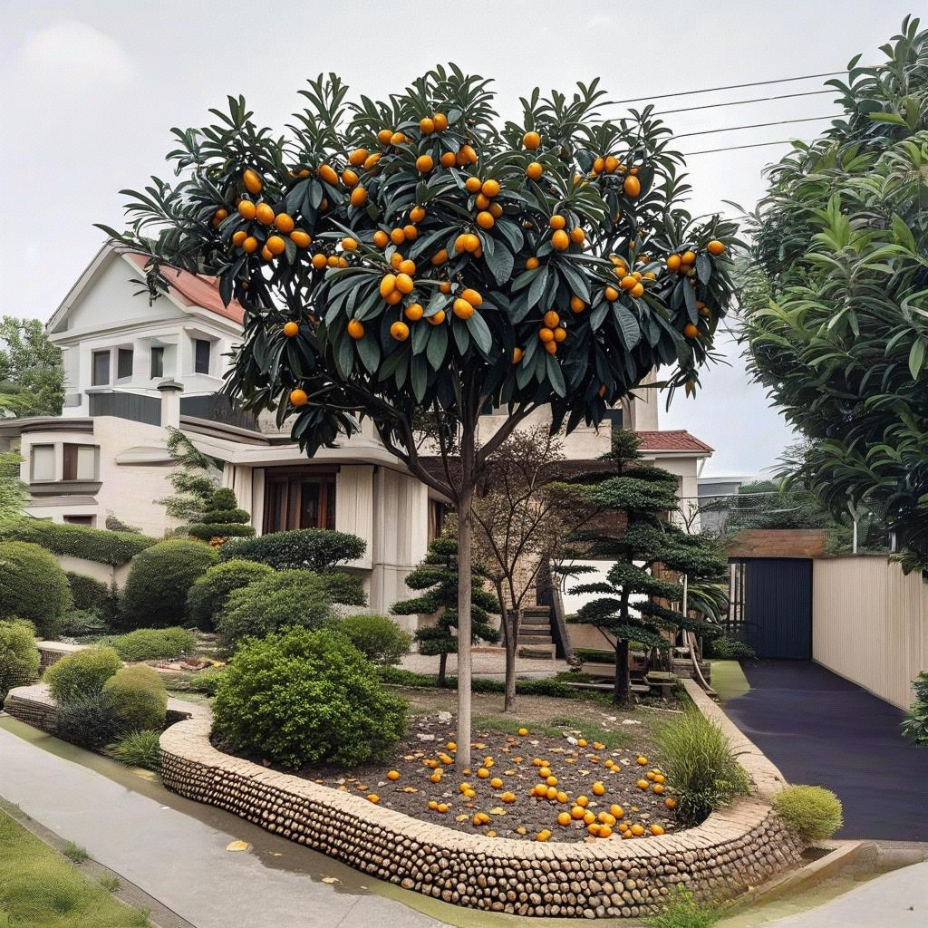 盆栽地栽带花带果无核枇杷树苗