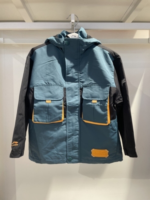 李宁童装中大童防风连帽保暖外套