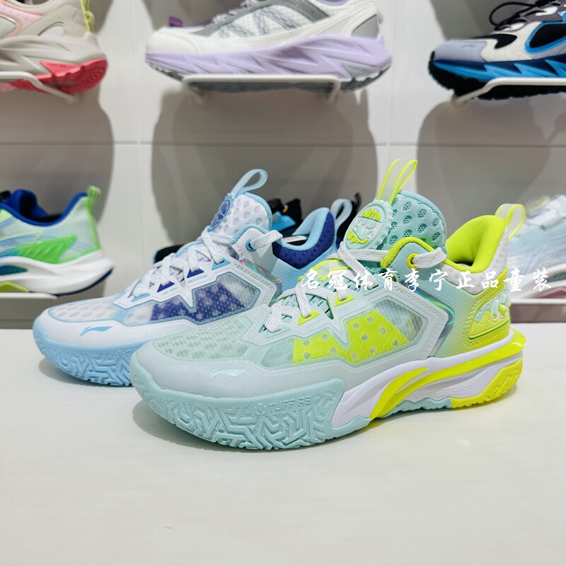 李宁儿童篮球鞋2026夏季新品男大童怒放网面透气减震回弹运动鞋