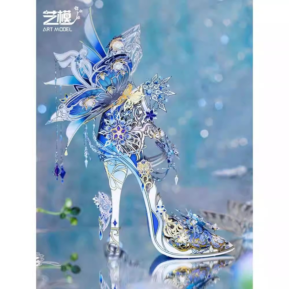 艺模雪之恋魔法水晶鞋金属拼装